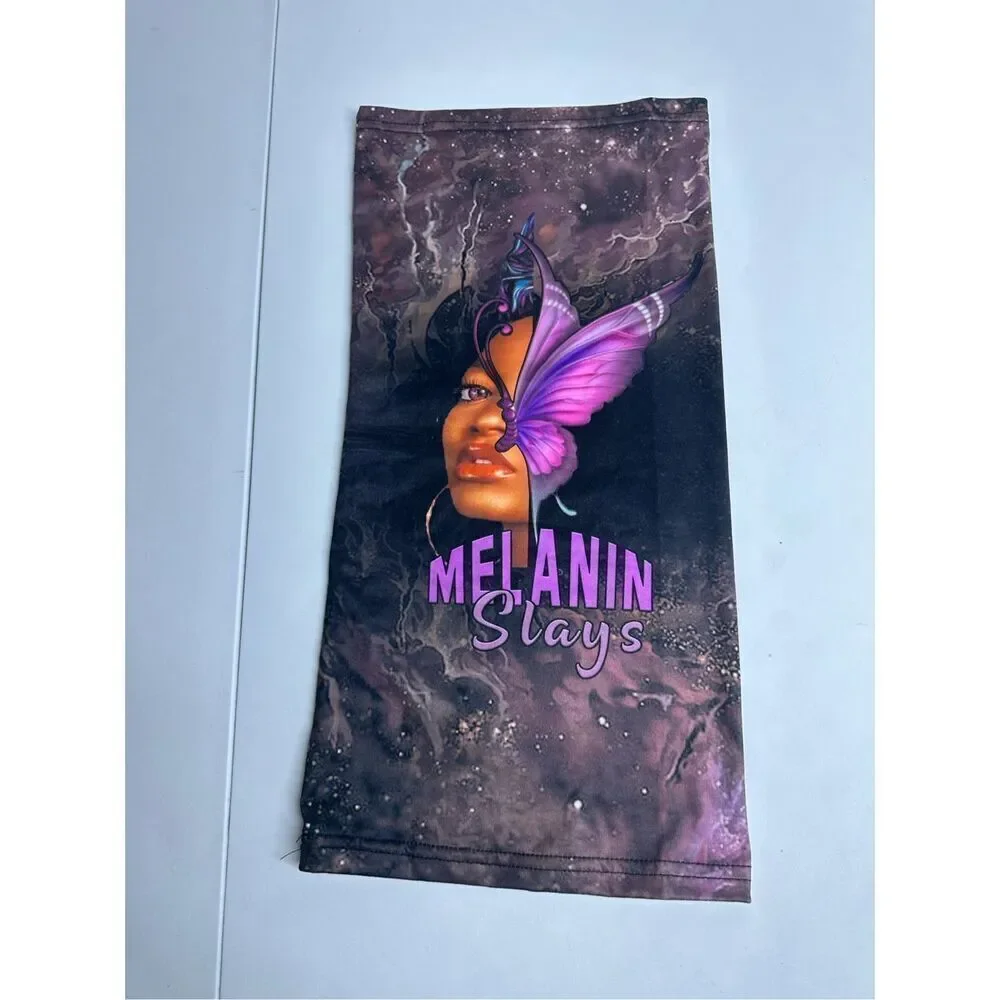 Melanin Slays Neck Gaiter Sun Dust Protection Neck Wraps One Size Adult